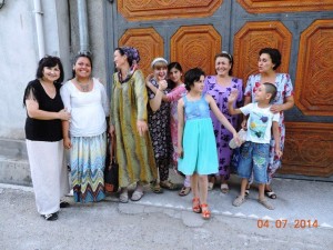 Okxana, in white, with some of IRODA's founding parents and Britta, pictured in the center.