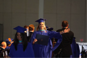 Duffy at American University graduation, 2014