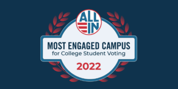 TCNJ recognized as a 2022 ALL IN Most Engaged Campus for college student voting 