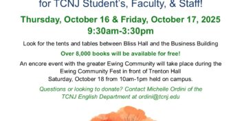TCNJ Free Book Fair 10/16/25-10/18/25
