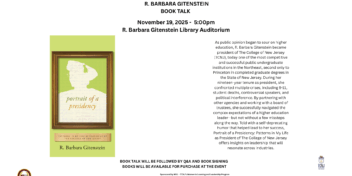 Book Talk by President Emerita R. Barbara Gitenstein – 11/19/25